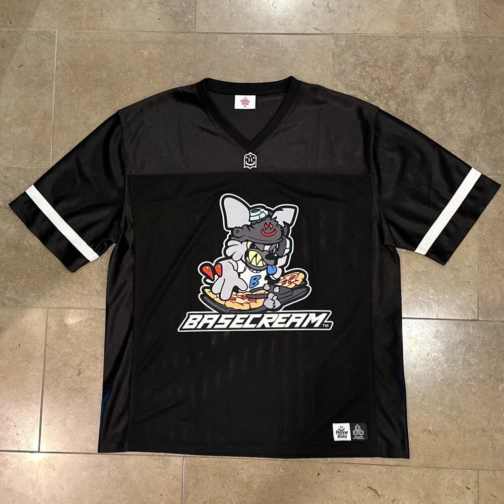 (NWOT) BASE CREAM x PPRN ‘KUKA’ Korea Unisex Football Jersey (Black) - Picture 11 of 16